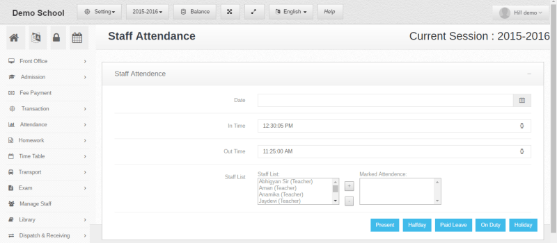 attendence best ERP software for schools