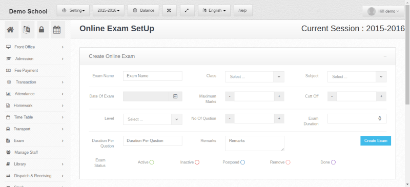 exam best ERP software for schools