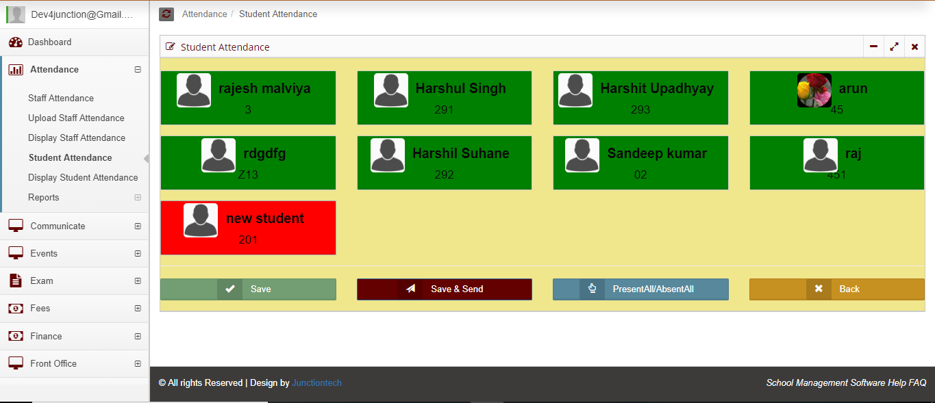 student-attendance-entry best ERP software for schools