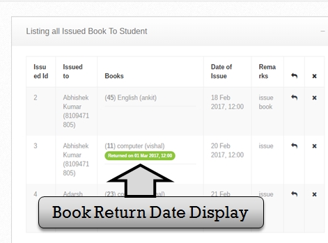 staff return book