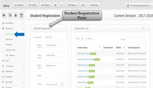 Admissions Management Software form
