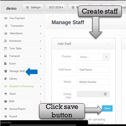 time table addstaff