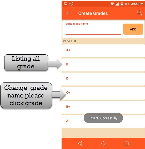 grade list