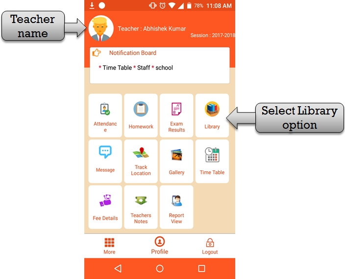 ZeroERP School Management App Software – Teacher Library