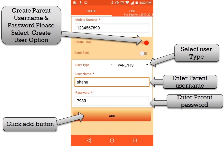 parent create password