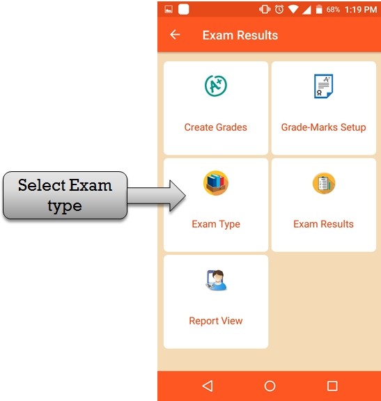 select exam type