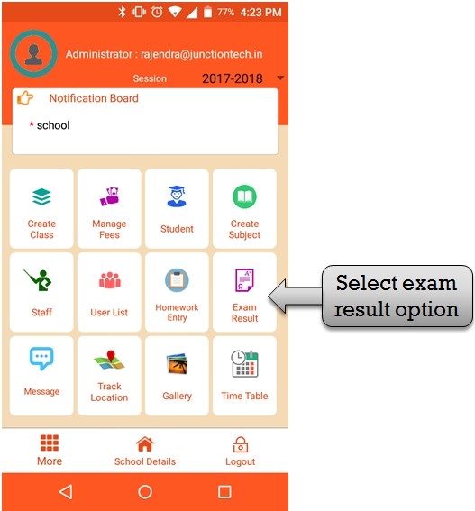 Exam management app software | Android App ZeroERP