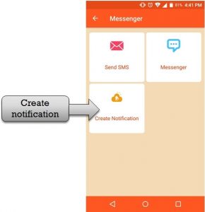 select notification
