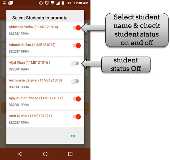 select student