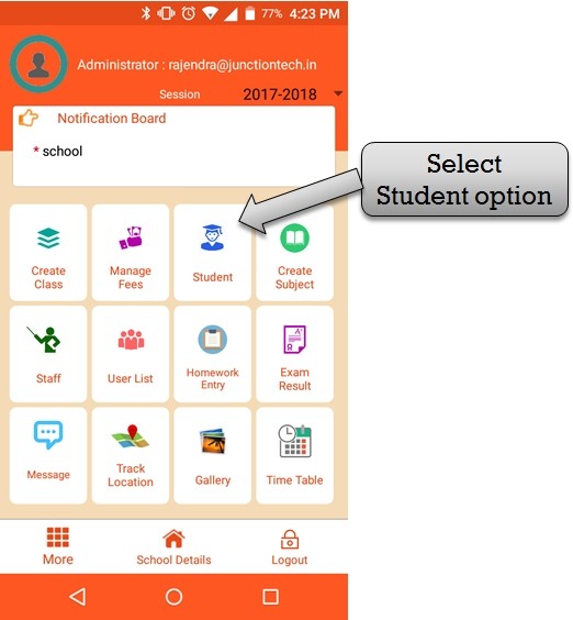 Student report view for school | school report | ZeroERP