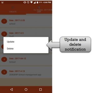 update notification
