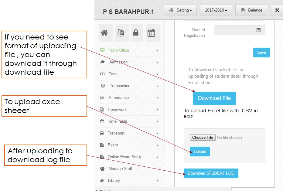 Student Information System file download