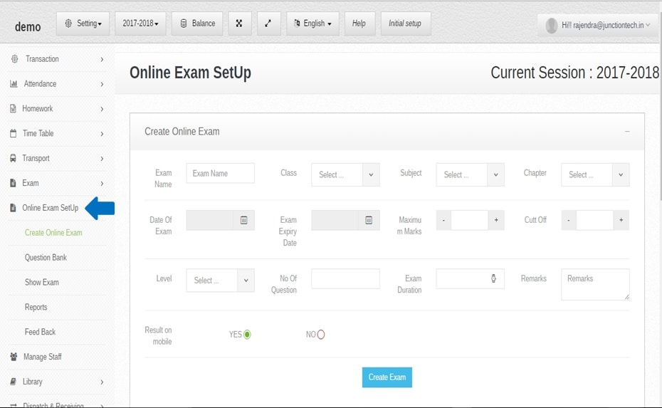 Online exam software and android app | ZeroERP Education