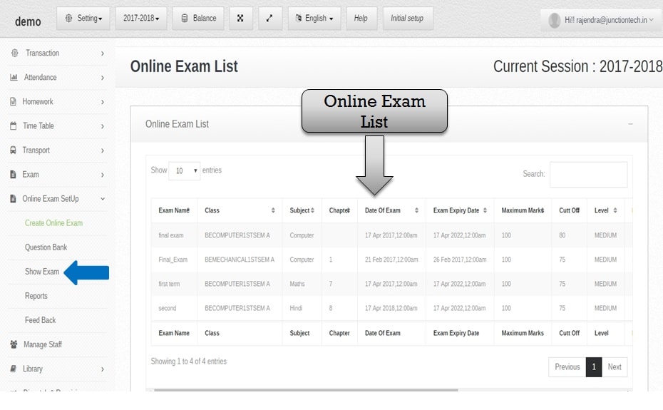 online examination management system