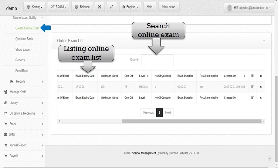 online examination management system