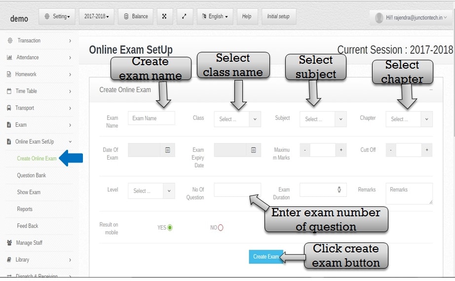 online examination management system