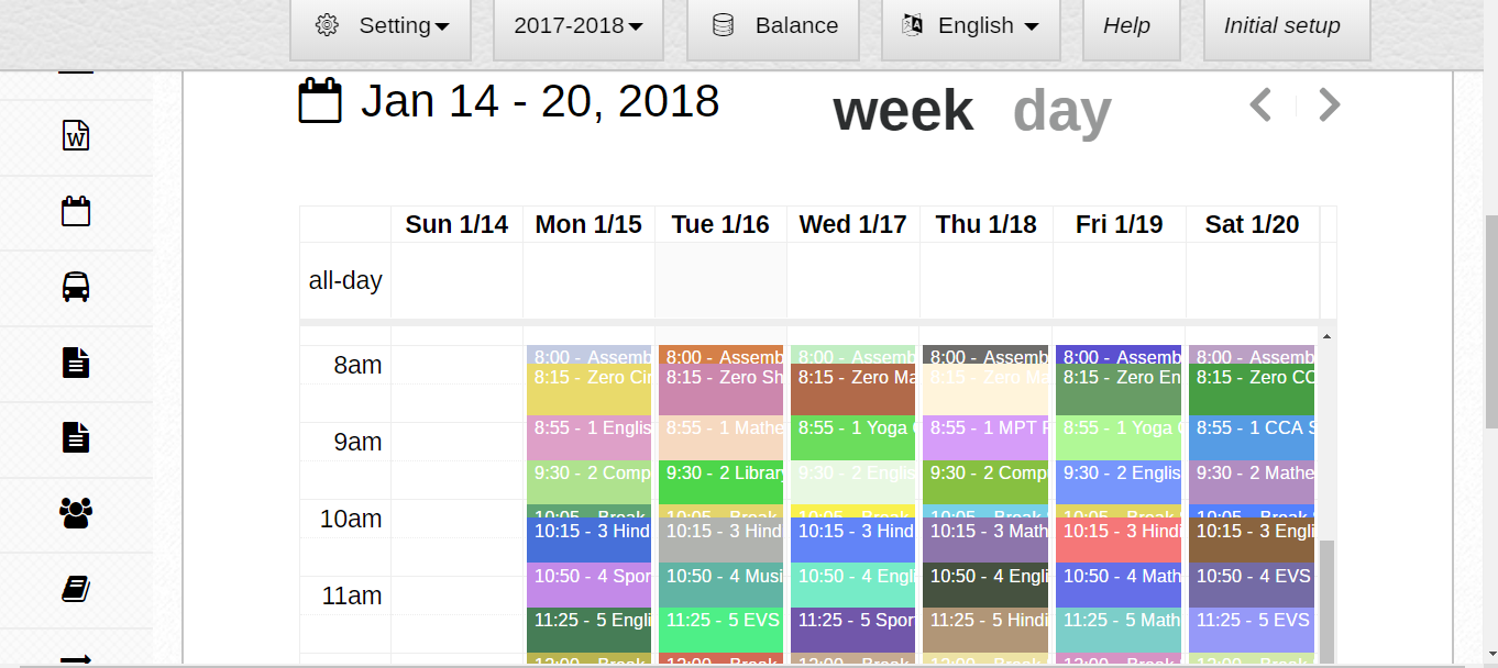 timetable management